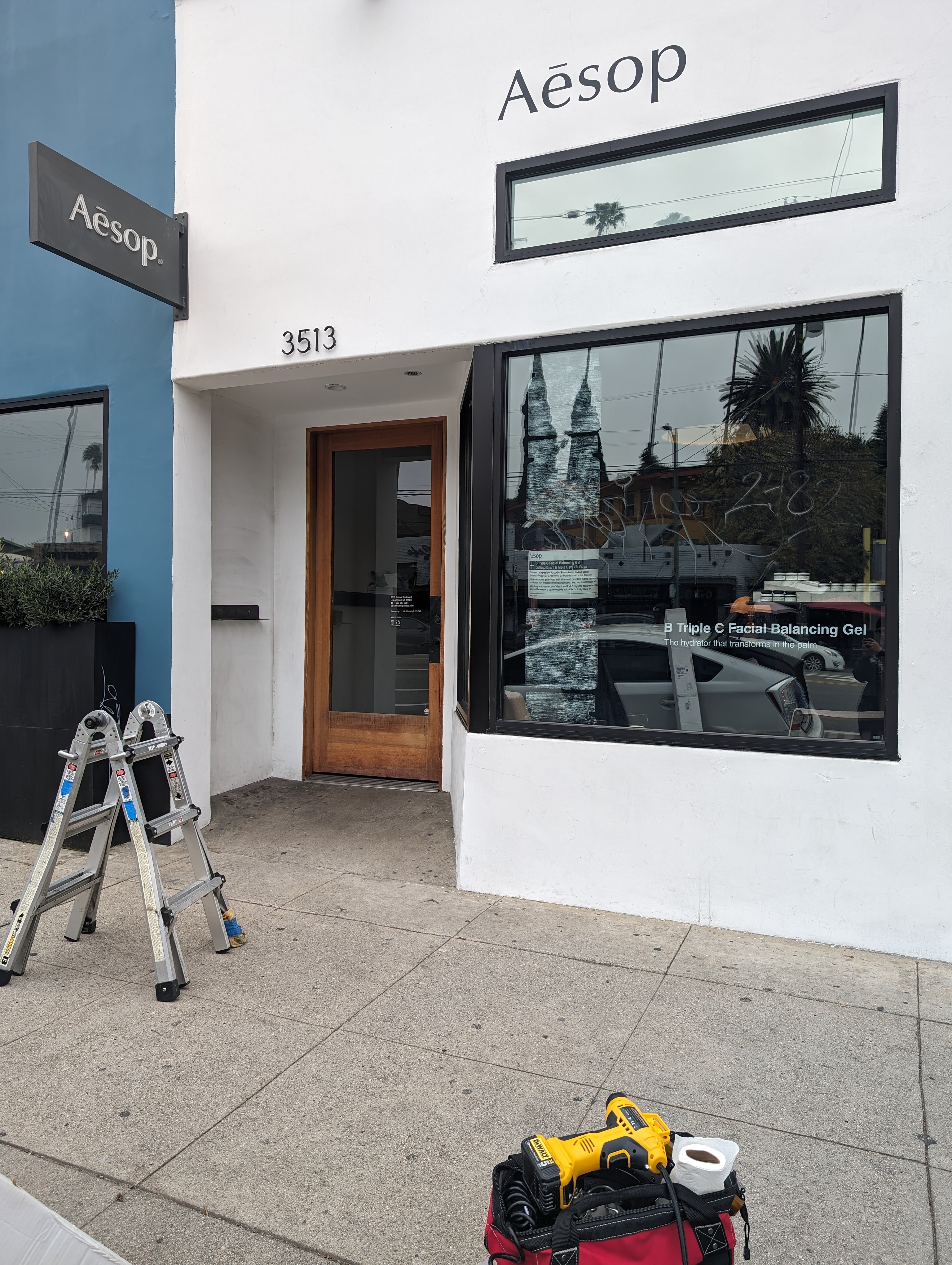 Anti-graffiti film on Riverside storefront